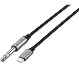 Vention Cable Conversor de Audio USB Tipo-C Macho a Jack 6.35mm Macho BIJHF 1m Gris